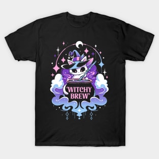 Witchy Cat Potion - Kawaii Magic T-Shirt